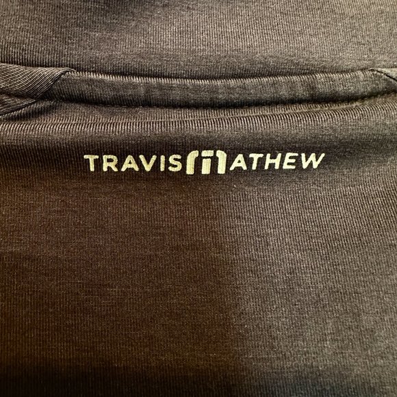 Travis Mathew APEX 1/4 Zip Activewear Stretch Top Long Sleeves Slate Blue Sz Med - Picture 8 of 10